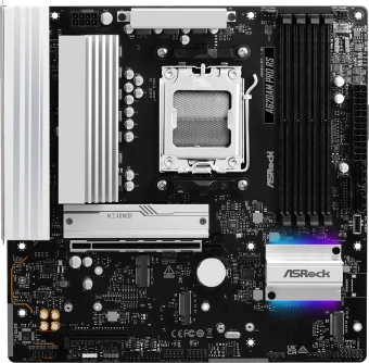 Материнская плата Asrock A620AM Pro RS Socket AM5 AMD A620A 4xDDR5 mATX AC`97 8ch(7.1) 2.5Gg RAID+HDMI+DP - купить недорого с доставкой в интернет-магазине