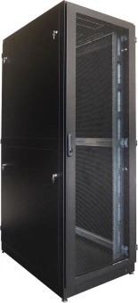 Шкаф серверный ЦМО (ШТК-М-42.8.10-48АА-9005) напольный 42U 800x1050мм пер.дв.перфор. 2 бок.пан. задн.дв.двуст. направл.под закл.гайки 1200кг черный 850мм - купить недорого с доставкой в интернет-магазине