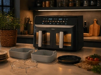 Аэрогриль Haier HAF-702 2300Вт черный (FZ03Q9M01RU) - купить недорого с доставкой в интернет-магазине