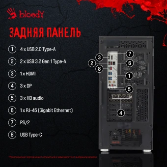 ПК Bloody BD-PC CB76C2 MT i5 13400F (2.5) 32Gb SSD1Tb RTX4060 8Gb Windows 11 Home 64 GbitEth 650W черный (2085996) - купить недорого с доставкой в интернет-магазине