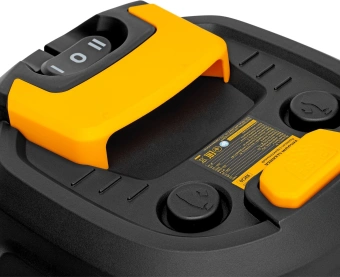 Строительный пылесос Denzel RVC20 1400Вт (уборка: сухая/сбор воды/выдув) желтый - купить недорого с доставкой в интернет-магазине