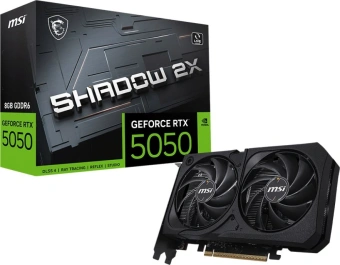 Видеокарта MSI PCI-E 5.0 RTX 5050 8G SHADOW 2X NVIDIA GeForce RTX 5050 8Gb 128bit GDDR6 2572/20000 HDMIx1 DPx3 HDCP Ret - купить недорого с доставкой в интернет-магазине