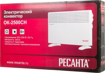 Конвектор Ресанта ОК-2500СН 2500Вт белый - купить недорого с доставкой в интернет-магазине