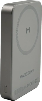 Мобильный аккумулятор Magssory PBN022 10000mAh QC4.0/PD3.0 15W 3A USB-C беспров.зар. титановый - купить недорого с доставкой в интернет-магазине