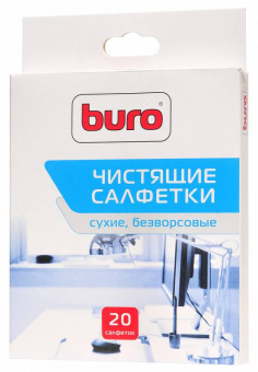 Салфетки Buro BU-Udry для удаления пыли коробка 20шт сухих - купить недорого с доставкой в интернет-магазине