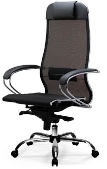 Кресло Метта S-1.04 Infinity Easy Clean сетка с подголов. крестов. металл хром (комплект 1шт) - купить недорого с доставкой в интернет-магазине