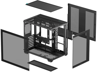 Корпус Deepcool CG530 черный без БП ATX 10x120mm 4x140mm 1xUSB2.0 2xUSB3.0 audio bott PSU - купить недорого с доставкой в интернет-магазине