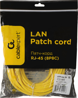 Патч-корд Premier PP12-10M/Y 1000Гбит/с UTP 4 пары cat.5E CCA molded 10м желтый RJ-45 (m)-RJ-45 (m) - цена, купить или заказать с доставкой в интернет-магазине Патч-корд Premier PP12-10M/Y 1000Гбит/с UTP 4 пары cat.5E CCA molded 10м желтый RJ-45 (m)-RJ-45 (m) - купить недорого с доставкой в интернет-магазине