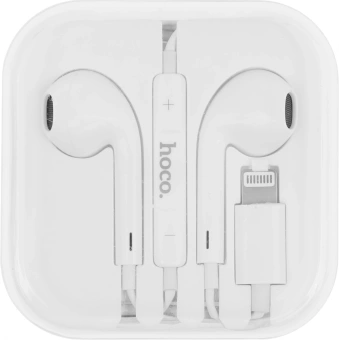Гарнитура вкладыши Hoco L7 Plus 1.2м белый проводные в ушной раковине - купить недорого с доставкой в интернет-магазине