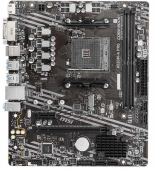 Материнская плата MSI A520M-A PRO Soc-AM4 AMD A520 2xDDR4 mATX AC`97 8ch(7.1) GbLAN RAID+DVI+HDMI - купить недорого с доставкой в интернет-магазине