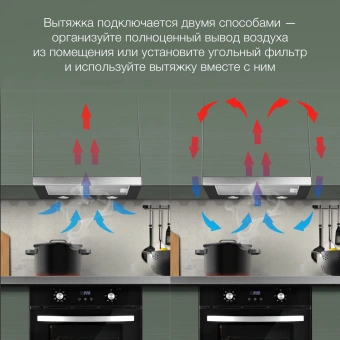 Вытяжка встраиваемая Hyundai HBH 6232 IX нержавеющая сталь/черный управление: кнопочное (1 мотор) - купить недорого с доставкой в интернет-магазине