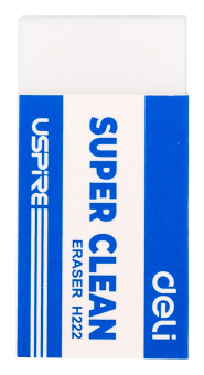 Ластик Deli EH222 Uspire прямоугольный 45х22.5х10.5мм белый индивидуальная картонная упаковка - купить недорого с доставкой в интернет-магазине