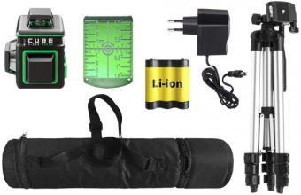 Уровень лазер. Ada Cube 3-360 GREEN Professional Edition 2кл.лаз. 520нм цв.луч. зеленый 3луч. (А00573) - купить недорого с доставкой в интернет-магазине