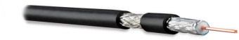 Кабель коаксиальный Hyperline COAX-RG6-100 RG-6 FTP PVC внутренний 100м черный - купить недорого с доставкой в интернет-магазине