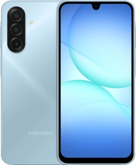 Смартфон Samsung SM-A175F Galaxy A17 256Gb 8Gb синий моноблок 3G 4G 2Sim 6.7" 1080x2340 Android 15 50Mpix 802.11 a/b/g/n/ac NFC GPS GSM900/1800 GSM1900 microSD max2048Gb - купить недорого с доставкой в интернет-магазине