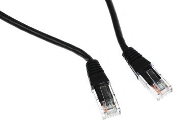 Патч-корд Lanmaster TWT-45-45-2.0-BK UTP RJ-45 вил.-вилка RJ-45 кат.5E 2м черный ПВХ (уп.:1шт) - купить недорого с доставкой в интернет-магазине