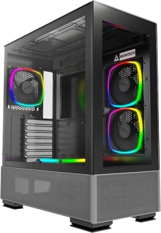 Корпус Montech Sky Two черный без БП ATX 3x140mm 2xUSB3.0 audio bott PSU - купить недорого с доставкой в интернет-магазине