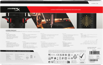 Микрофон проводной HyperX ProCast Microphone 3м черный - купить недорого с доставкой в интернет-магазине