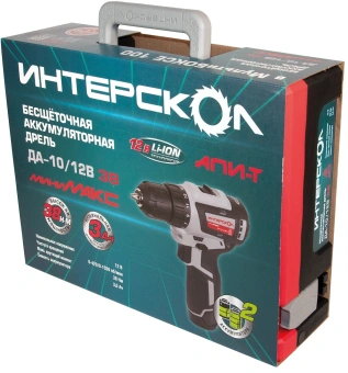 Дрель-шуруповерт Интерскол ДА-10/12В 38 аккум. патрон:быстрозажимной (кейс в комплекте) (757.3.2.46) - купить недорого с доставкой в интернет-магазине