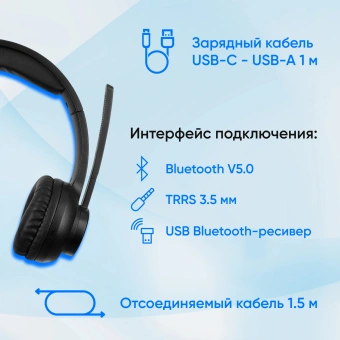 Наушники с микрофоном Оклик HS-M310 черный 1.5м накладные BT оголовье (1978706) - цена, купить или заказать с доставкой в интернет-магазине Наушники с микрофоном Оклик HS-M310 черный 1.5м накладные BT оголовье (1978706) - купить недорого с доставкой в интернет-магазине