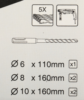 Набор буров Makita B-54704 по бет/камн (5пред.) для перфораторов - купить недорого с доставкой в интернет-магазине