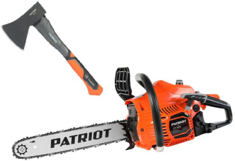 Бензопила Patriot PT 3816 + топор APF-600 1470Вт 2л.с. дл.шины:16" (40cm) (220105521) - купить недорого с доставкой в интернет-магазине