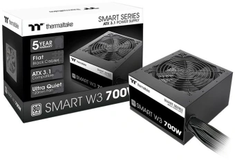 Блок питания Thermaltake ATX 700W Smart W3 Gen.5 80+ white (20+4pin) APFC 120mm fan 6xSATA RTL - купить недорого с доставкой в интернет-магазине