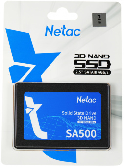 Накопитель SSD Netac SATA III 2TB NT01SA500-2T0-S3X SA500 2.5" - купить недорого с доставкой в интернет-магазине