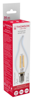 Лампа филам. Thomson Filament TH-B2388 11Вт цок.:E14 свеча 220B св.свеч.бел.хол. Tail Candle (упак.:1шт) - купить недорого с доставкой в интернет-магазине