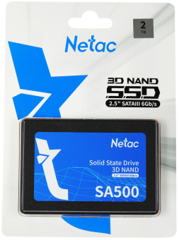 Накопитель SSD Netac SATA-III 2TB NT01SA500-2T0-S3X SA500 2.5" - купить недорого с доставкой в интернет-магазине