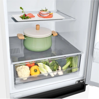 Холодильник LG GA-B509LQYL 2-хкамерн. белый/черный мат. инвертер - купить недорого с доставкой в интернет-магазине