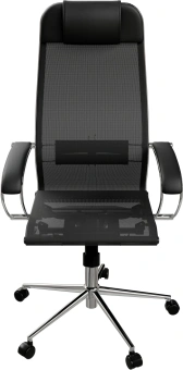 Кресло Метта ErgoLife Set 4 черный сиденье черный сетка с подголов. крестов. металл хром - купить недорого с доставкой в интернет-магазине