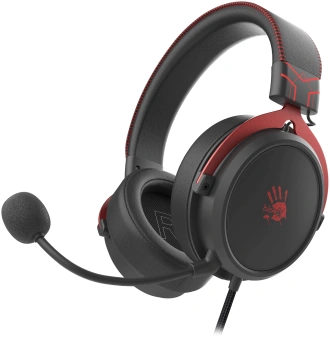 Наушники с микрофоном A4Tech Bloody M590i красный/черный 1м мониторные USB оголовье (M590I SPORTS RED) - купить недорого с доставкой в интернет-магазине