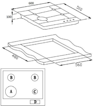 Газовая варочная поверхность Weissgauff HGG 640 XR нержавеющая сталь - купить недорого с доставкой в интернет-магазине