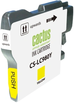 Картридж струйный Cactus CS-LC980Y желтый (16мл) для Brother DCP-145C/165C/MFC-250C/290C с чипом - купить недорого с доставкой в интернет-магазине
