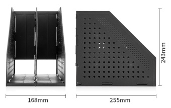 Лоток вертикальный Deli 78999Black 2отд. складной A4 168х255х243мм черный пластик - купить недорого с доставкой в интернет-магазине