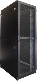 Шкаф серверный ЦМО (ШТК-М-42.8.10-88АА-9005) напольный 42U 800x1000мм пер.дв.перфор. 2 бок.пан. задн.дв.перфор. 1200кг черный 850мм 151кг 180град. 2048мм IP20 - купить недорого с доставкой в интернет-магазине