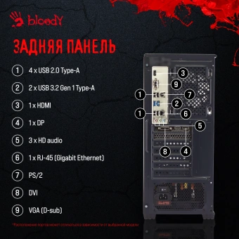 ПК Bloody BD-PC CH61C1 MT i5 12400F (2.5) 16Gb SSD1Tb RTX3050 8Gb Windows 11 Home 64 GbitEth 500W черный (2085725) - купить недорого с доставкой в интернет-магазине