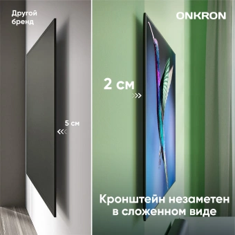 Кронштейн для телевизора Onkron SM2 черный 32"-90" макс.40кг настенный поворот и наклон - купить недорого с доставкой в интернет-магазине