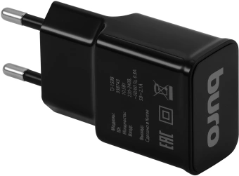 Сетевое зар./устр. Buro TJ-159b 10.5W 2.1A USB-A универсальное черный - купить недорого с доставкой в интернет-магазине