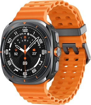 Смарт-часы Samsung Galaxy Watch Ultra LTE 47мм 1.5" AMOLED корп.черный рем.оранжевый (SM-L705FDAACAU) - купить недорого с доставкой в интернет-магазине