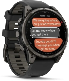 Смарт-часы Garmin Fenix 8 Pro 1.4" AMOLED корп.серый рем.черный (010-03198-01) - купить недорого с доставкой в интернет-магазине