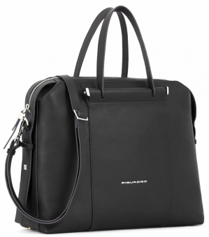 Сумка женская Piquadro Circle CA4577W92/N с отделением для ноутбука 14" черная натур.кожа - купить недорого с доставкой в интернет-магазине