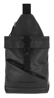 Рюкзак слинг унисекс Piquadro Harper CA5678AP/N черный кожа - купить недорого с доставкой в интернет-магазине