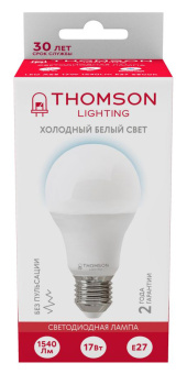 Лампа светодиодная Thomson TH-B2306 17Вт цок.:E27 груша 220B 6500K св.свеч.бел.хол. A (упак.:1шт) - купить недорого с доставкой в интернет-магазине