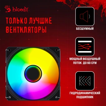 Устройство охлаждения(кулер) Bloody BD-AC220-ARGB1 ARGB Soc-AM5/AM4/1200/1700/1851 черный 4-pin 14-26dB Al+Cu LCD 220W 596gr Ret (BD-AC220-ARGB1-BK) - купить недорого с доставкой в интернет-магазине