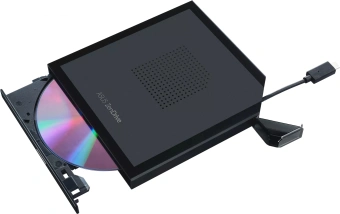 Привод DVD-RW Asus SDRW-08V1M-U/BLK/G/AS черный USB Type-C ultra slim M-Disk внешний RTL - купить недорого с доставкой в интернет-магазине