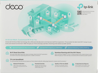 Бесшовный Mesh роутер TP-Link Deco X60(3-Pack) AX5400 10/100/1000BASE-TX белый (упак.:3шт) - купить недорого с доставкой в интернет-магазине
