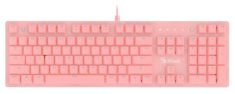 Клавиатура A4Tech B800 Dual Color механическая белый/белый USB for gamer LED (B800 PINK) кабель 1.8м - купить недорого с доставкой в интернет-магазине