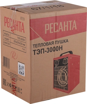 Тепловая пушка электрическая Ресанта ТЭП-3000Н 3000Вт красный - купить недорого с доставкой в интернет-магазине